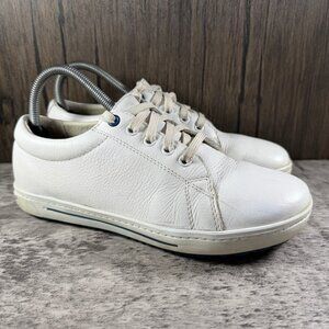 Birkenstock QO 500 Comfort Lace Up Sneakers White Women’s 38 (7.5) Leather Shoes